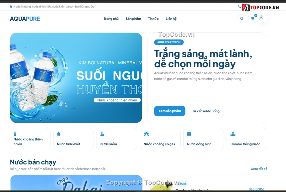website,website bán nước,web bán nước